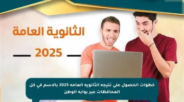 خطوات الحصول على نتيجة الثانوية العامة 2025 بالاسم في كل المحافظات عبر بوابة الوطن